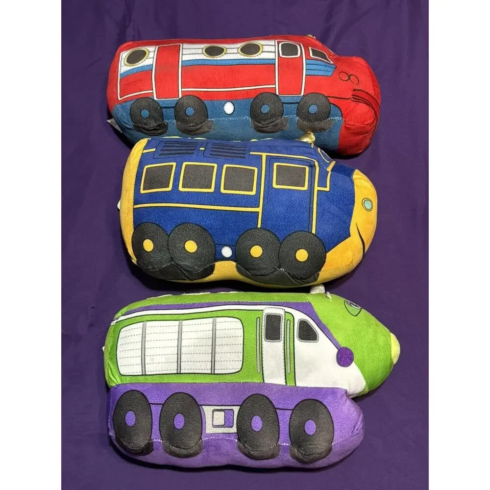 Chuggington Plush Stuffed Wilson Toy Red Green Blue Train Engine Kids Set of 3